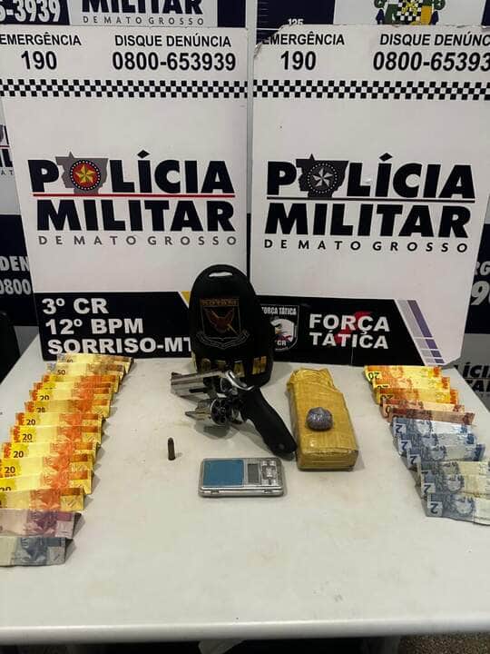 Rotam prende faccionado com revólver e tablete de maconha em Sorriso_663e73e416505.jpeg